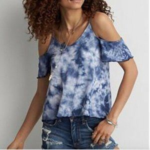 American eagle soft & sexy tie dye off the shoulder top small